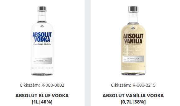 Absolut vodka